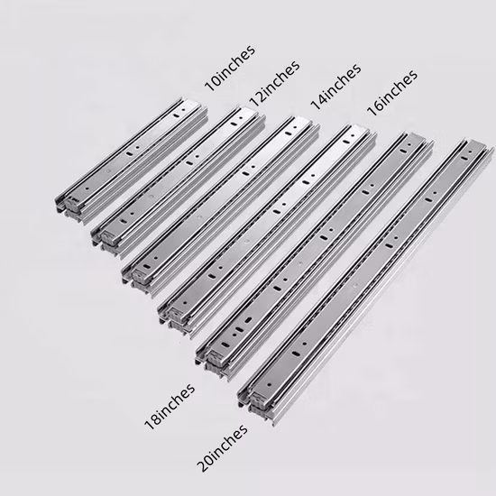 Kitchen Hardware 17 mm Schubladenführungen aus Stahl zur seitlichen Montage